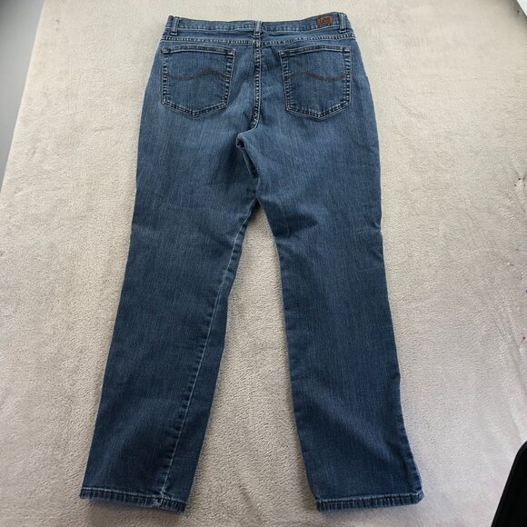 2 Lee Womens Jeans 14 Medium Lot Of Two Classic Straight Leg Mid Rise Relaxed - Picture 11 of 16